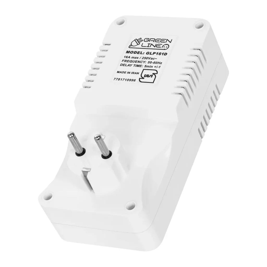 محافظ ولتاژ دیجیتال کولرگازی GLP161D برند GREEN از نمای سه رخ پشت