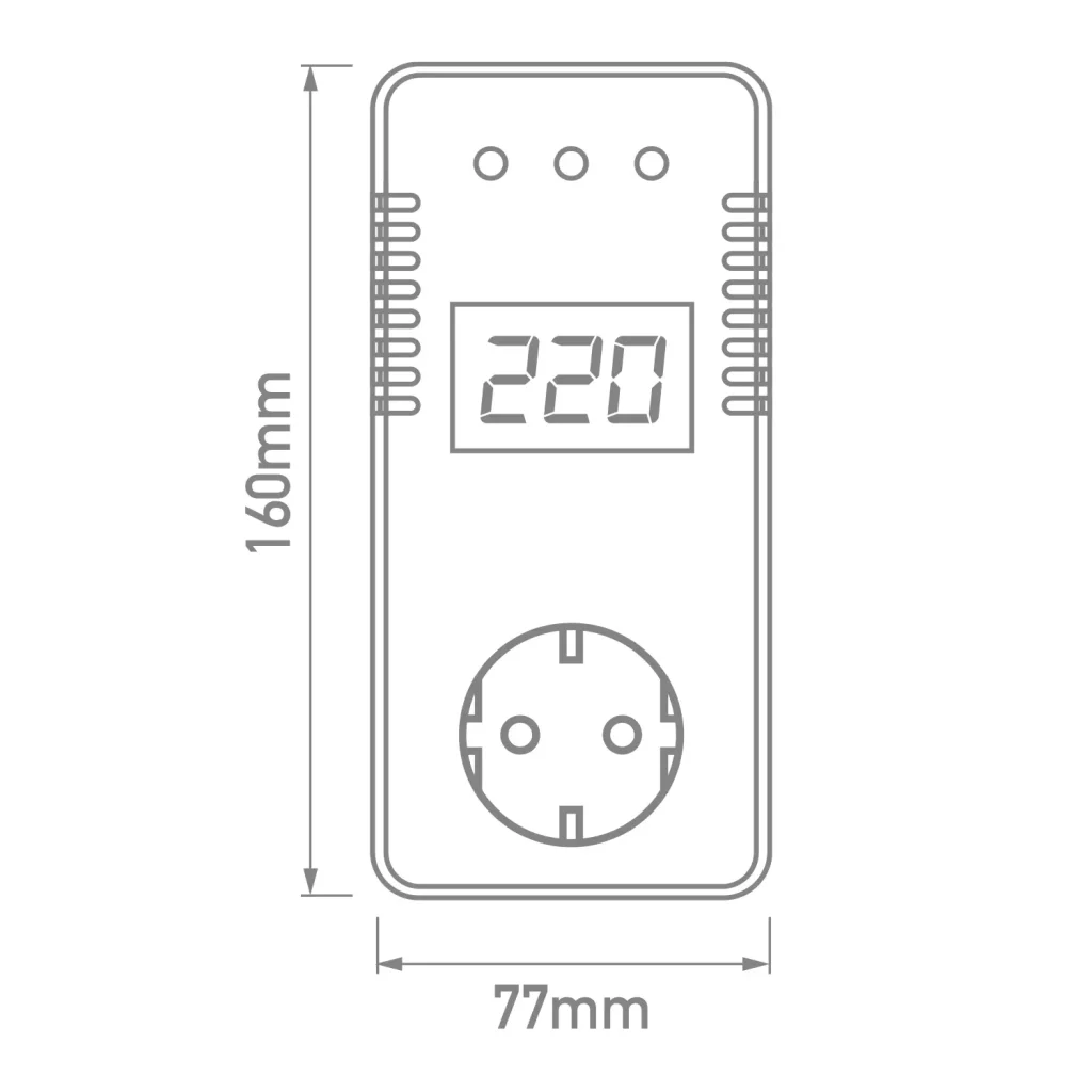 نقشه محافظ ولتاژ دیجیتال کولرگازی GLP161D برند GREEN