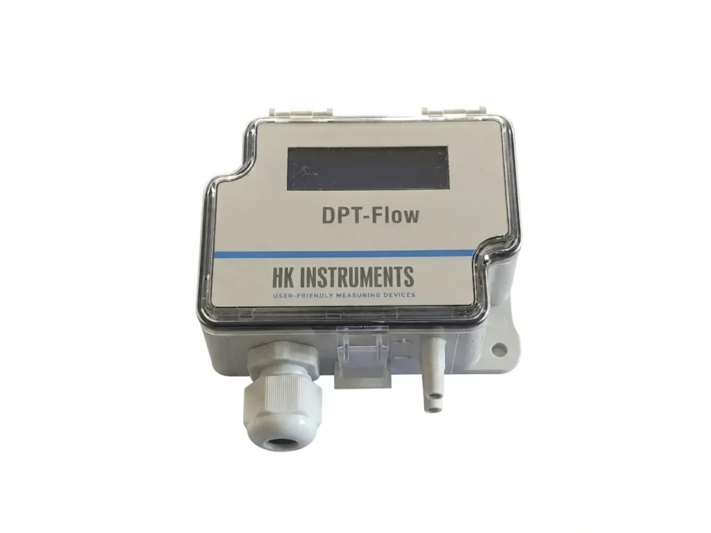 ترنسمیتر جریان هوا DPT-FLOW-7000-D برند HK INSTRUMENTS از نمای روبرو
