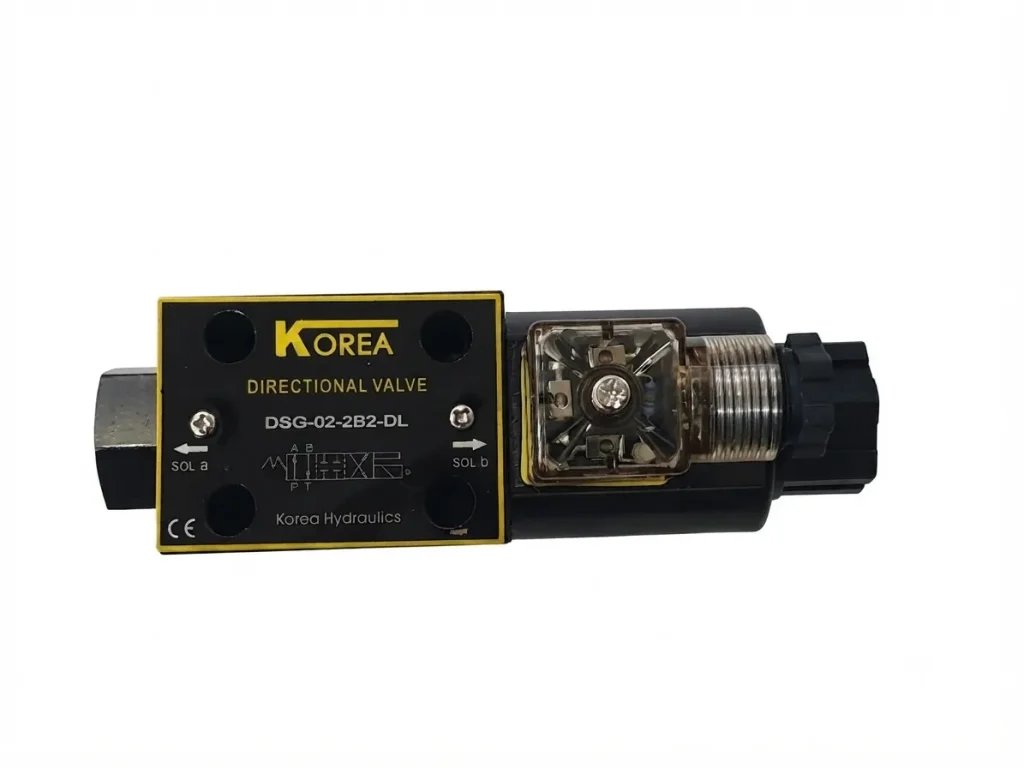 شیر هیدرولیک برقی کنترل جریان KOREA DSG-02 از نمای بالا