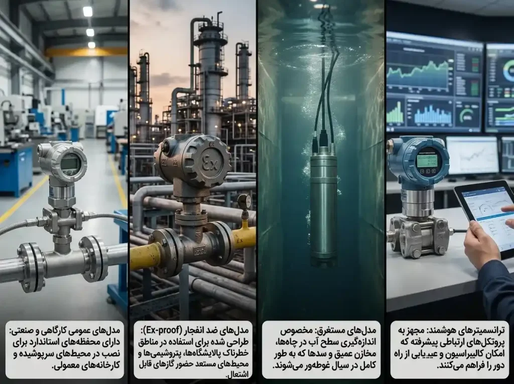 انواع مختلف ترانسمیتر از نظر نوع کاربری