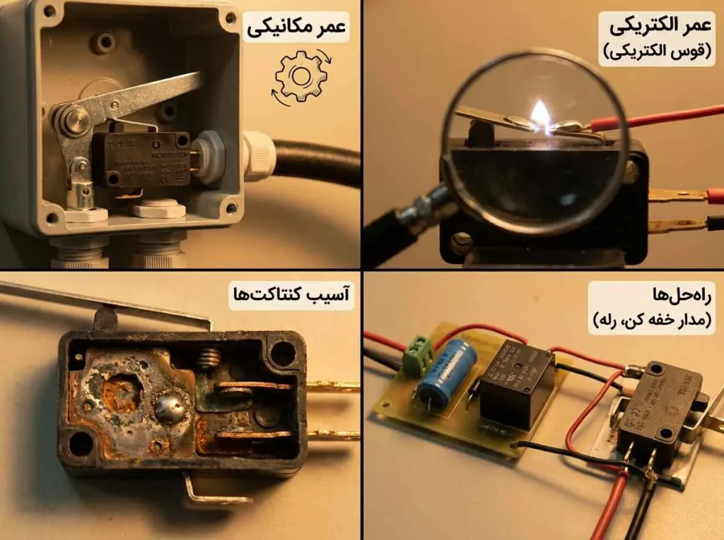 عوامل موثر بر طول عمر میکروسوئیچ